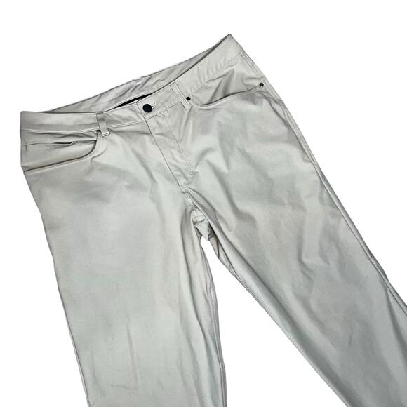 Lululemon ABC Classic Fit Warpstreme 5 Pocket Pants Men's size 34 tan - Picture 11 of 13